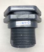 Hayward Flow Control BFA1020SES Bulkhead Tank Fitting, 2", Pvc/Epdm