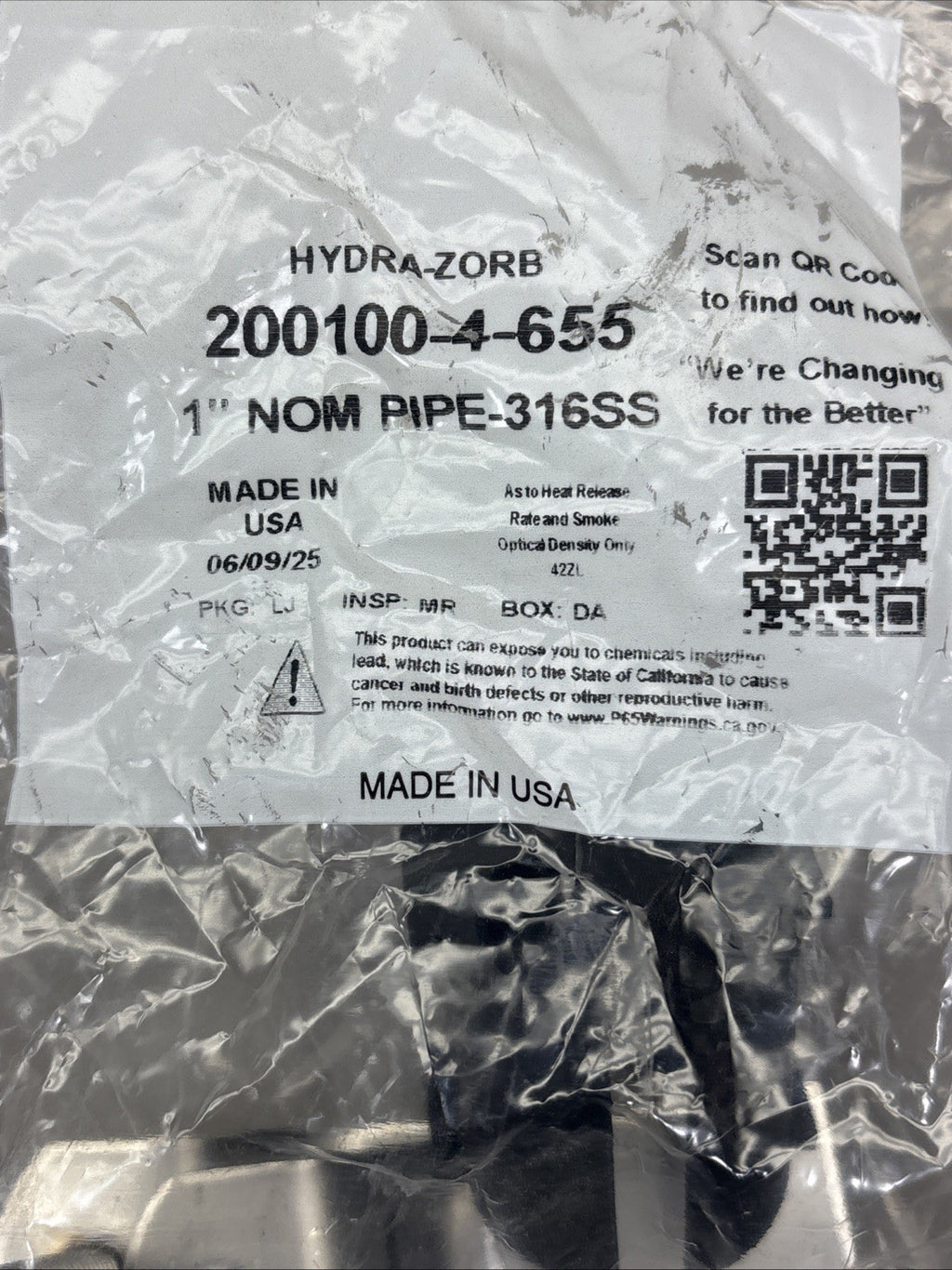 SET OF 2 - Hydra-Zorb 1" Nom Pipe Cushion Clamp 200100-4-655