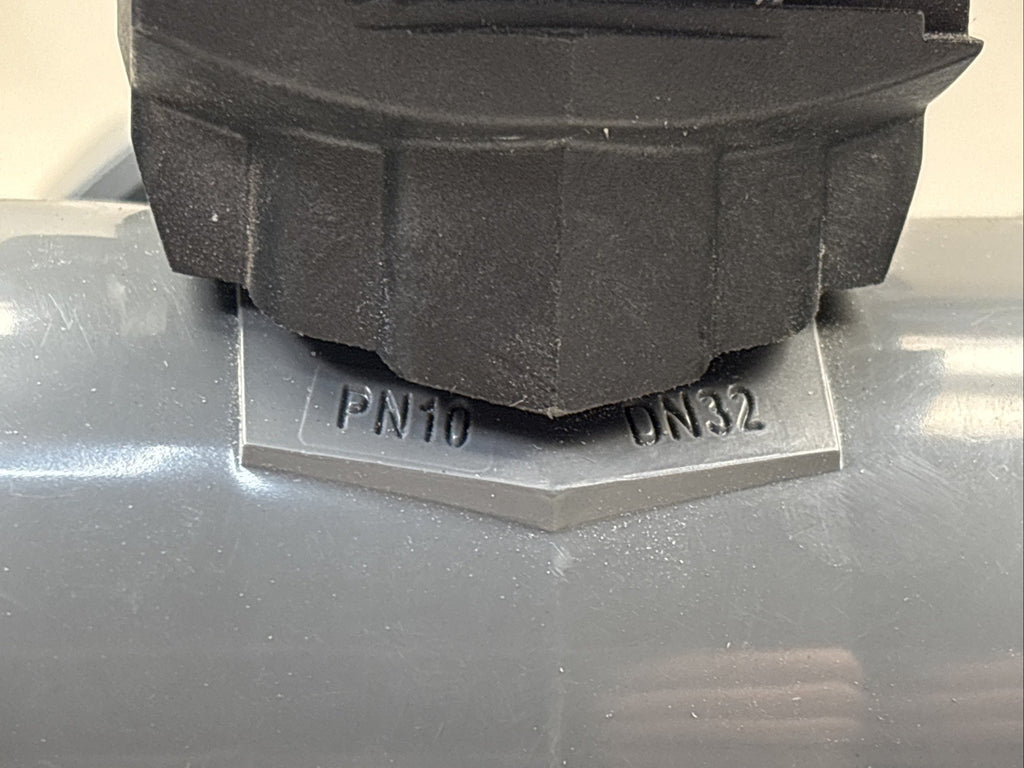 Georg Fischer +GF+ 3-Way Ball Valve, 1 1/4"DN32  PVC-U EPDM Typ 543 PN10