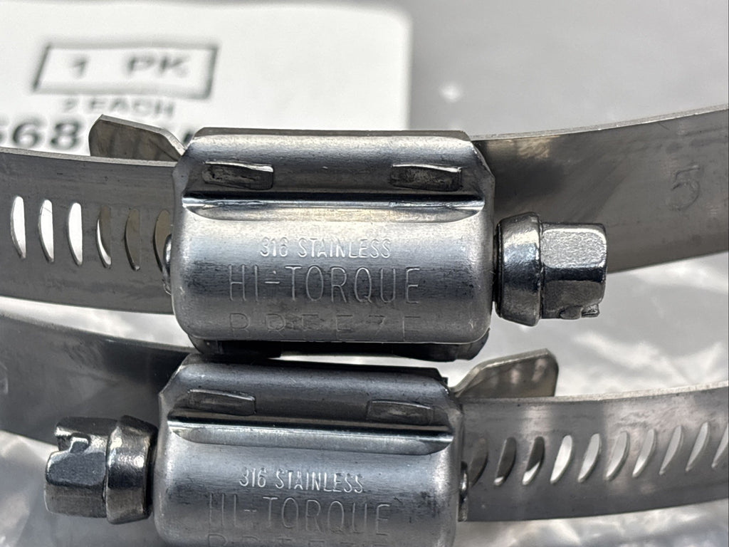 PACK of 2 McMaster-Carr 5682K54 Worm Drive Clamp 316 SS 6-1/8 to 9-1/8"