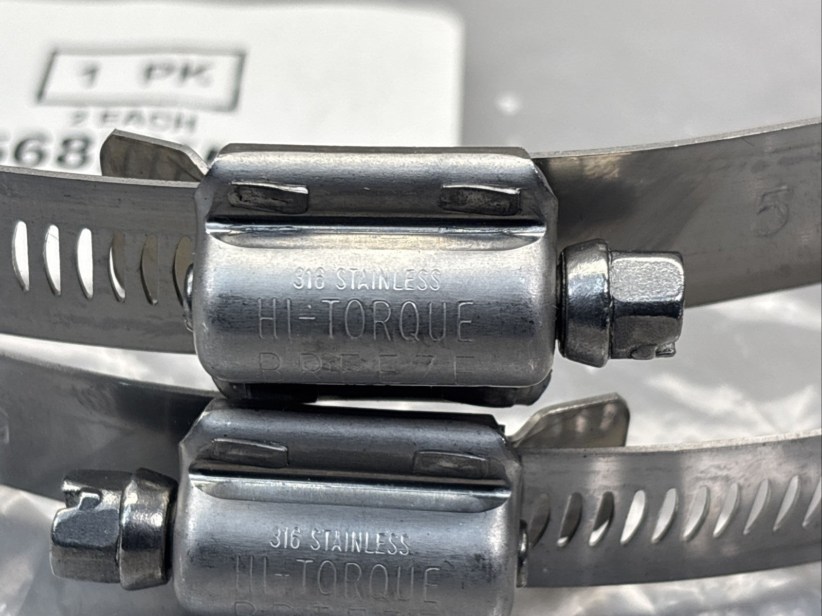 PACK of 2 McMaster-Carr 5682K54 Worm Drive Clamp 316 SS 6-1/8 to 9-1/8"