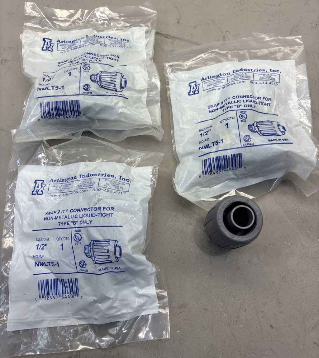 ARLINGTON INDUSTRIES NMLT5-1 / NMLT5-1, 1/2" connector for non metallic liquid