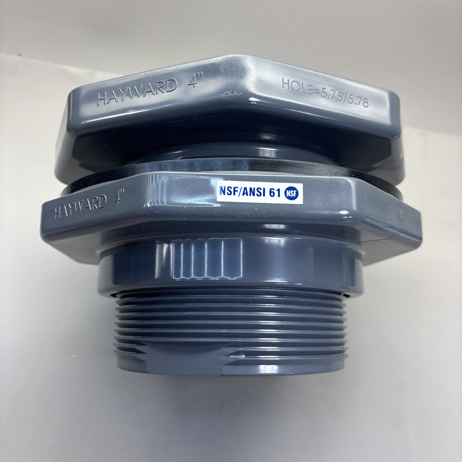 4" Hayward Products PVC Bulkhead Fitting BFA1040SES  Socket FKM Gasket USA
