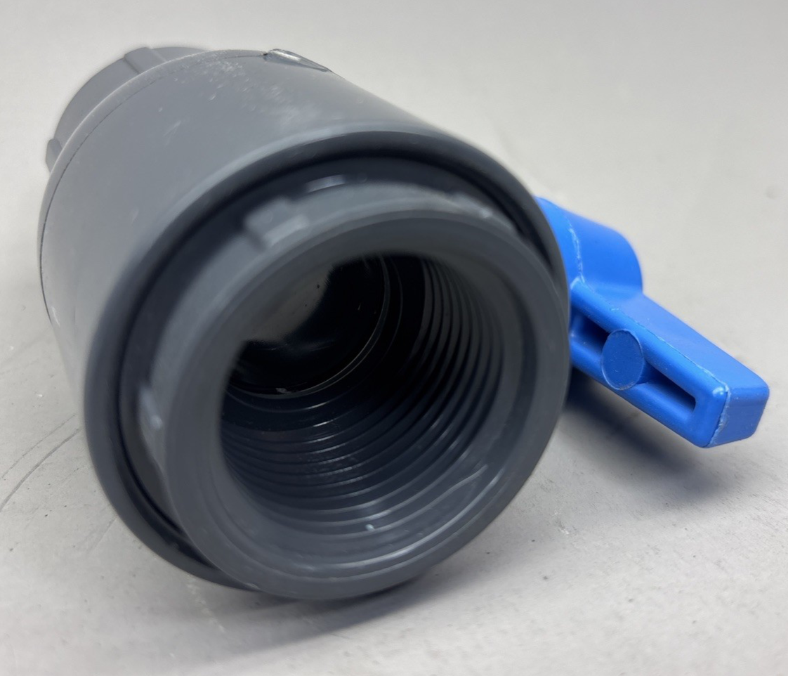 Spears 2621-010G 1" PVC Ball Valve 150psi 73F Made in USA