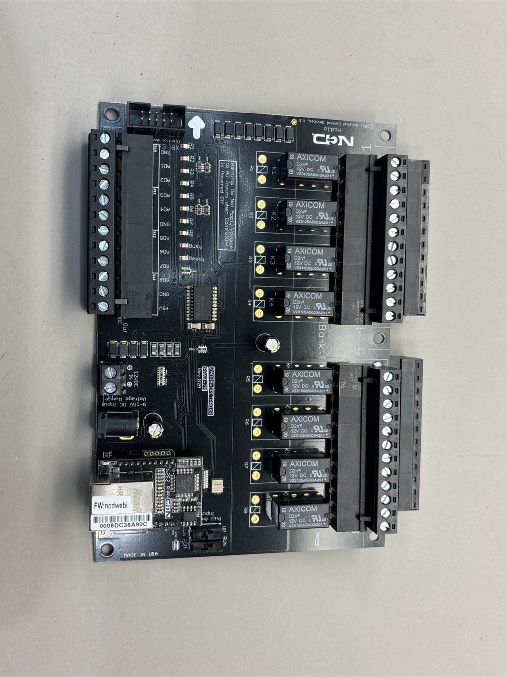 NEW NCD Industrial Relay Controller 8-Channel DPDT + 8-Channel ADC 5-Amp