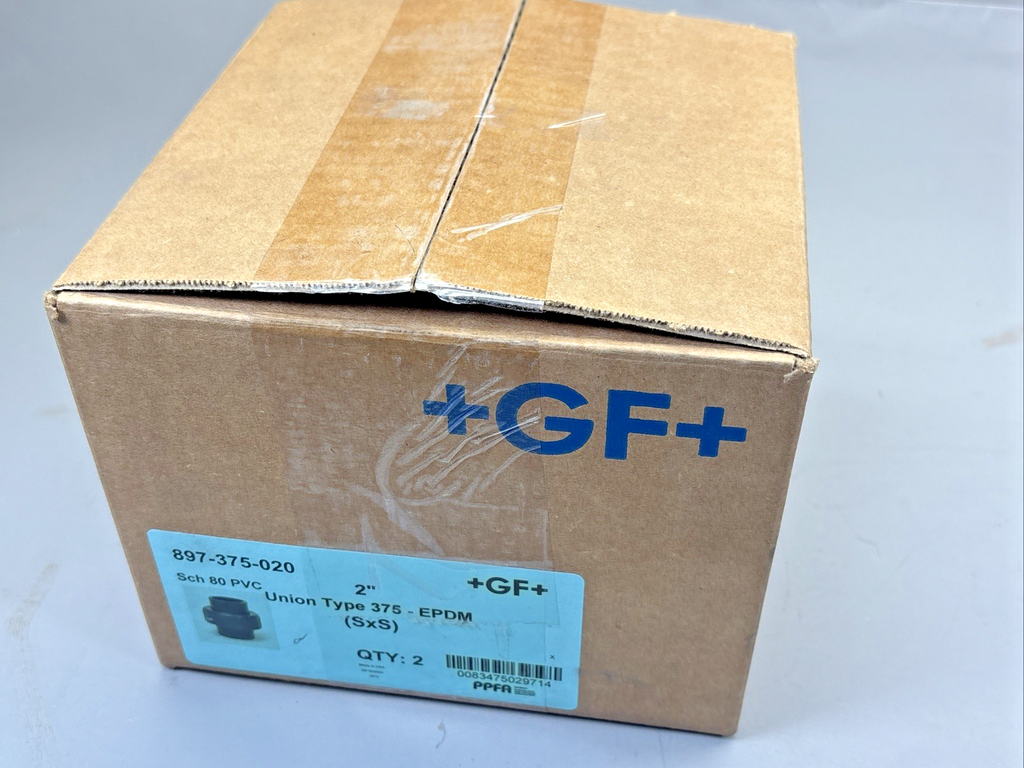 (2) +GF+ GEORG FISCHER 897-375-020 2" SCH 80 UNION TYPE 375 EPDM PVC SOCKET