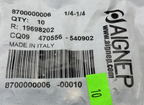 BAG OF 15 AIGNEP 8700000006 - 1/4 X 1/4" STR MALE