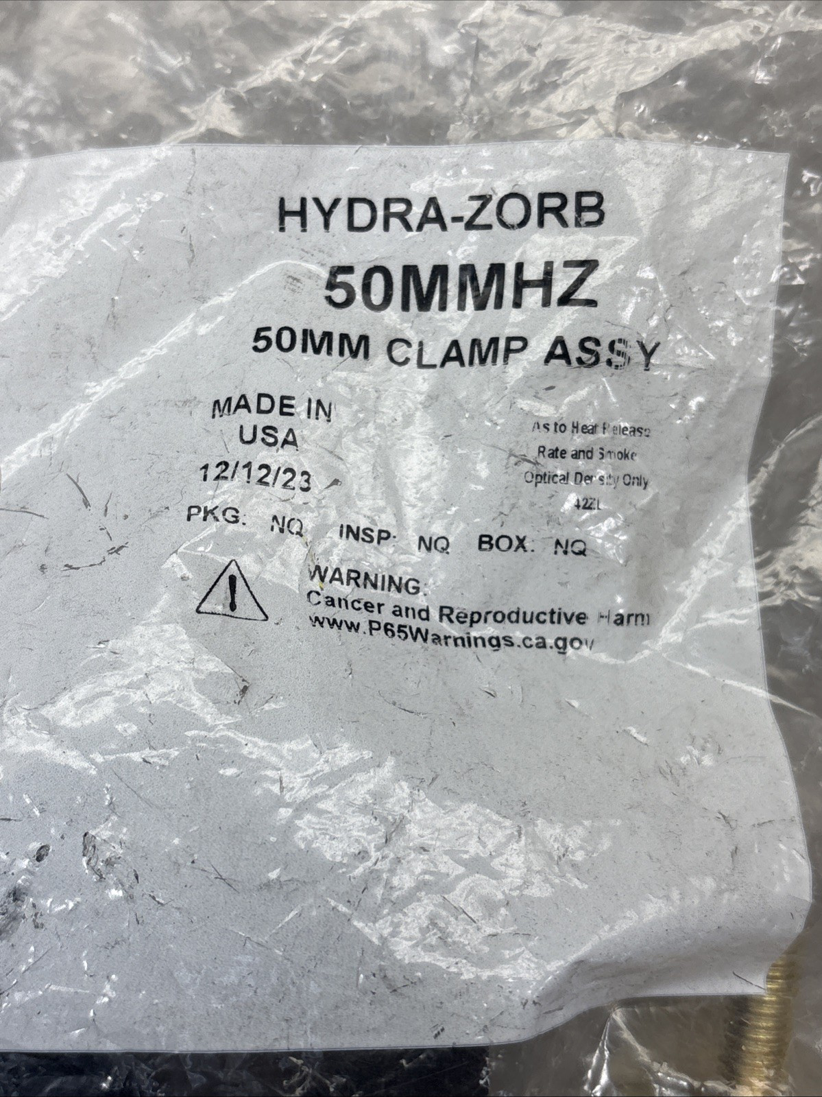 SET OF 4Hydra-Zorb Strut Mount Cushion Clamp Electro Galvanized Gold 50MMHZ