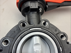 +GF+ GEORG FISCHER 4" DN100 Butterfly Valve, Lever Handle EPDM PVC-C/INOX