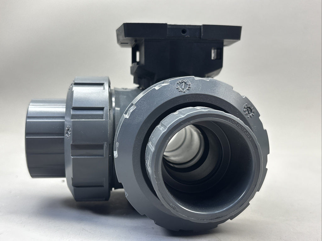 Georg Fischer +GF+ 3-Way Ball Valve, 1 1/4"DN32  PVC-U EPDM Typ 543 PN10