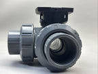 Georg Fischer +GF+ 3-Way Ball Valve, 1 1/4"DN32  PVC-U EPDM Typ 543 PN10