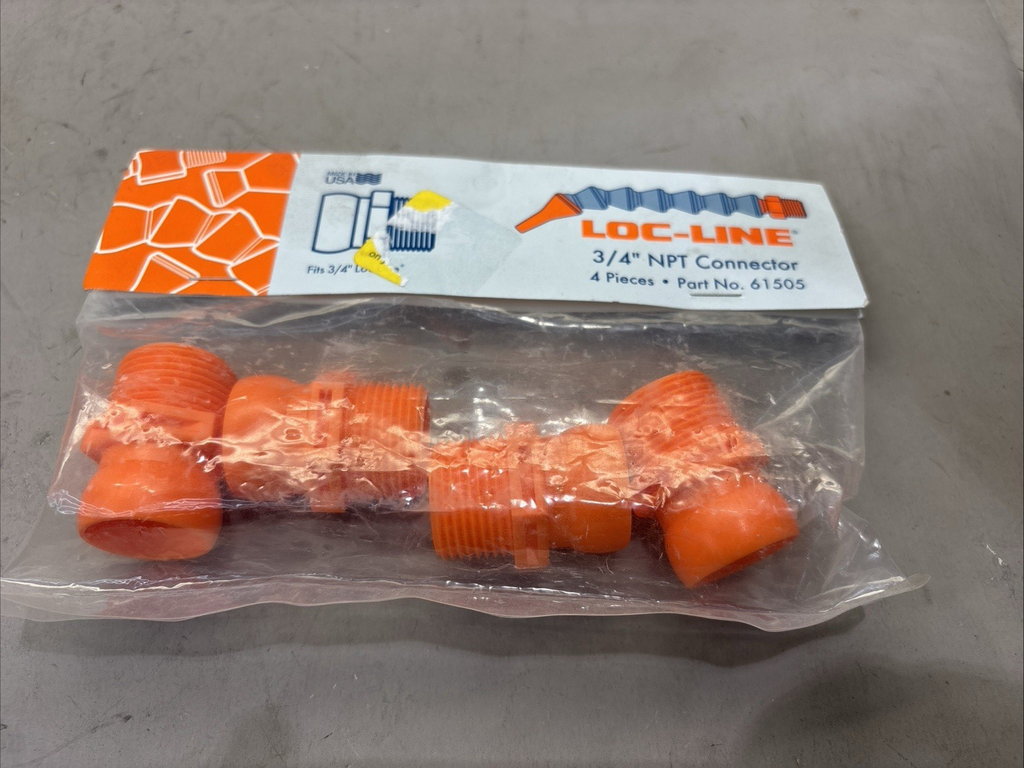 3/4" NPT Connector Male for Loc-Line® USA 3/4" System 4 Pieces per Pack  #61505