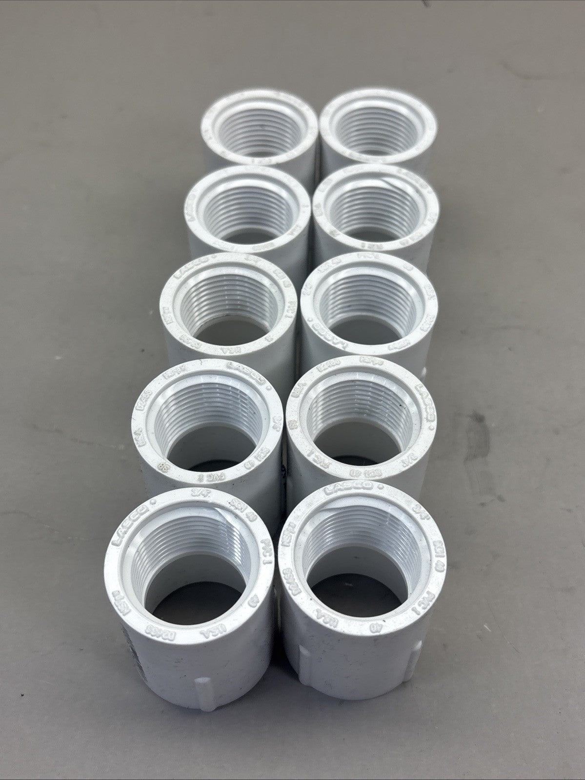 10  3/4" PVC Pipe Coupling ~ Slip X Threaded PVC Pipe