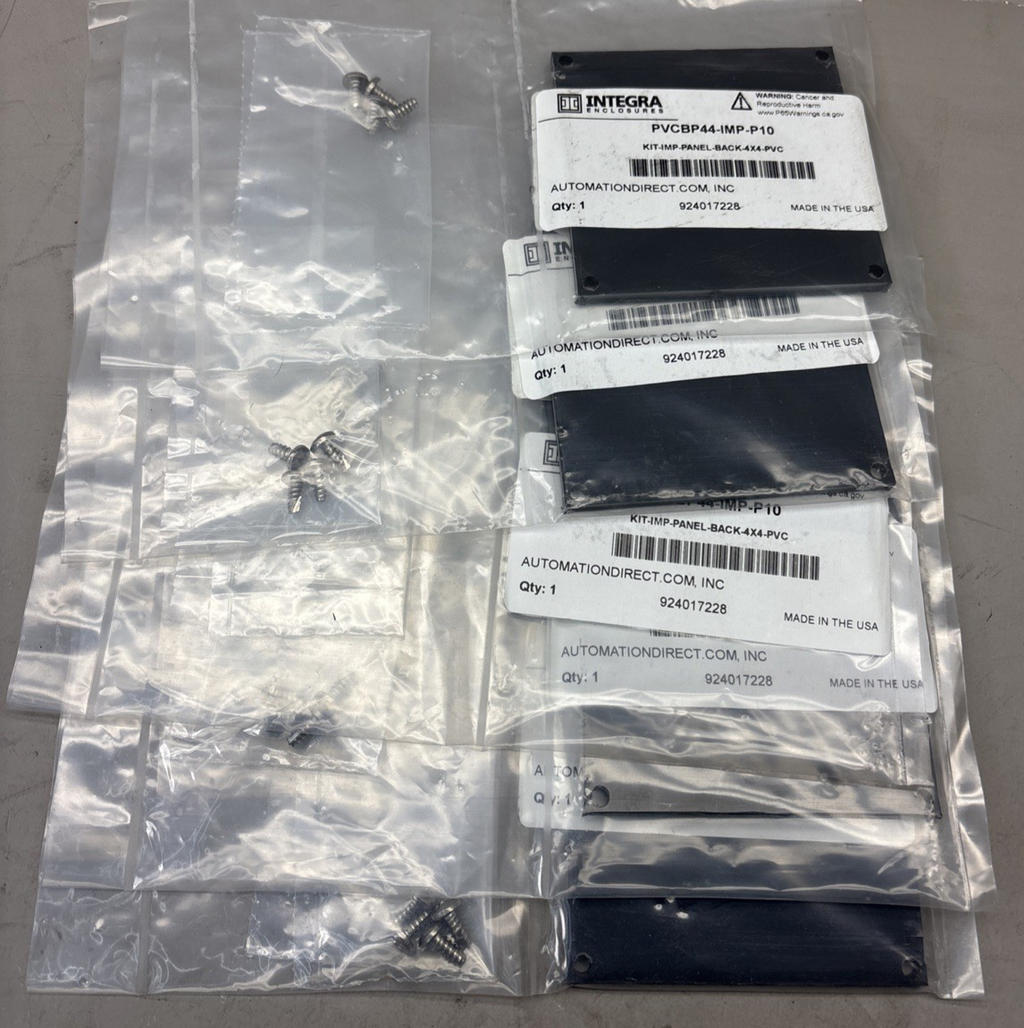 Lot of 5 - Integra Enclosures PVCBP44-IMP-P10 KIT PANEL BACK 4X4