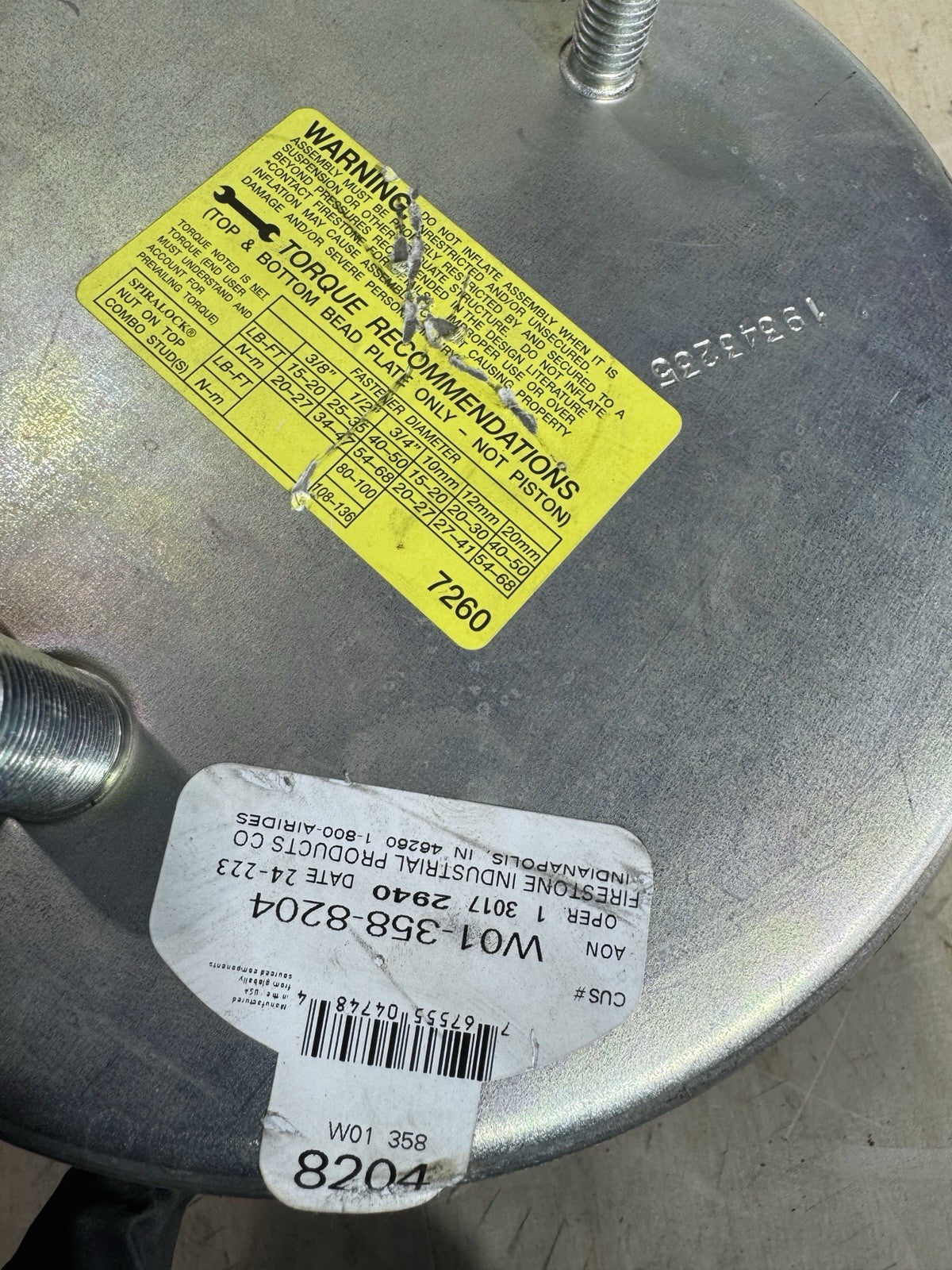 OEM   FIRESTONE Air Spring  W01-358-8204