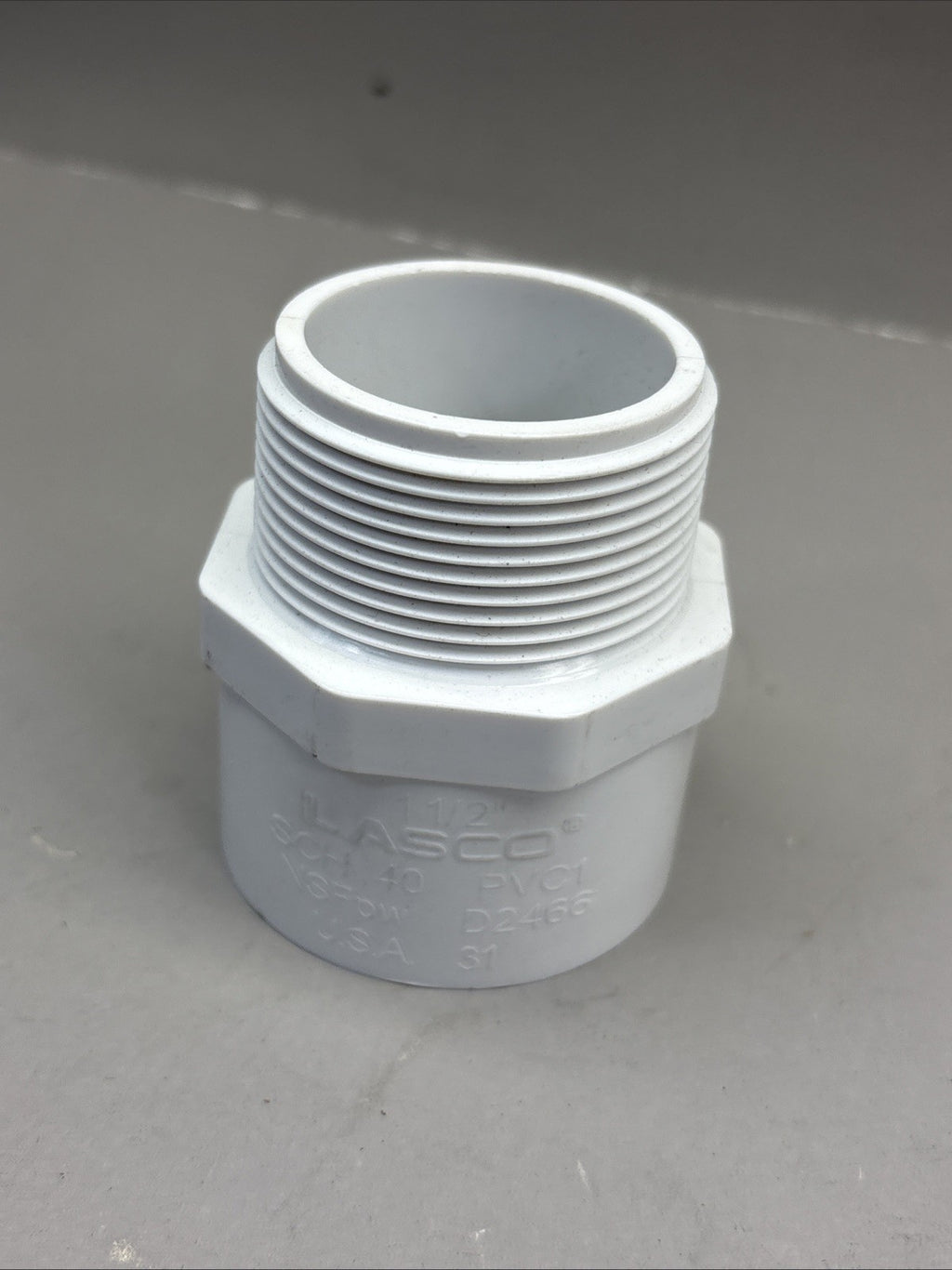 LOT of 8 - LASCO 436015BC Adapter, 1 1/2 in, Schedule 40, White 60UD19