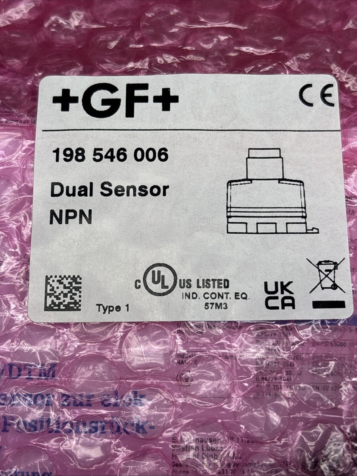 +GF+ Georg Fisher Double Sensor Click-In M12 NPN 198 546 006