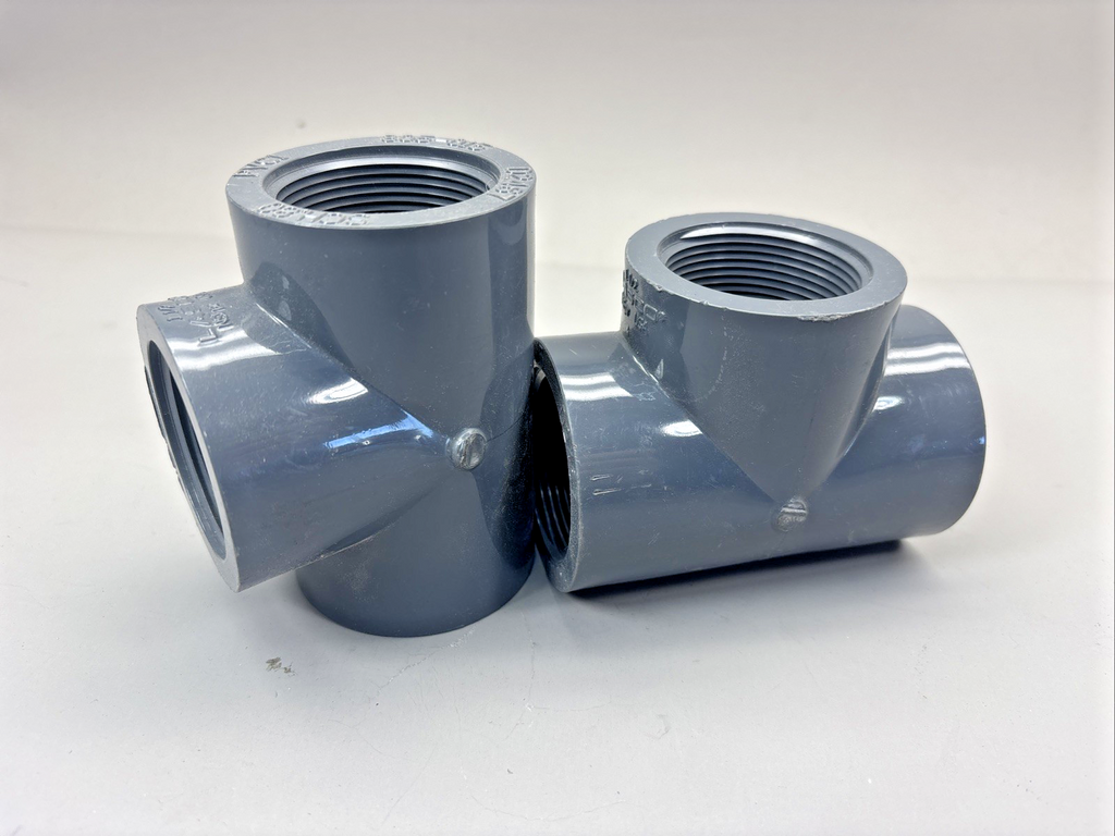 Lasco 805-015 SCH80 PVC TEE Pipe 1-1/2” FPT (Lot Of 2)
