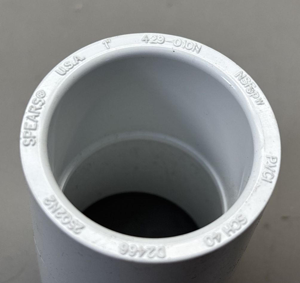 Lot Of 6 ~ Spears 429-010  1" PVC40 Coupling Part# 429-010