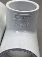 Set of 3 SPEARS 401-168 Reducing Tee 1-1/4 x 1-1/4 x 1 in Socket SCH 40/STD