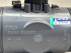 IPEX 50  1" 1/2 TKD 3 WAY TU BALL VALVE PVC AC975706/975693 DUAL BLOCK DN40