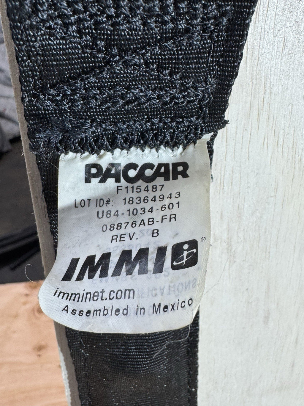 Kenworth Paccar Belt Restraint Upper Bunk U84-1034-601 From 2020 T680