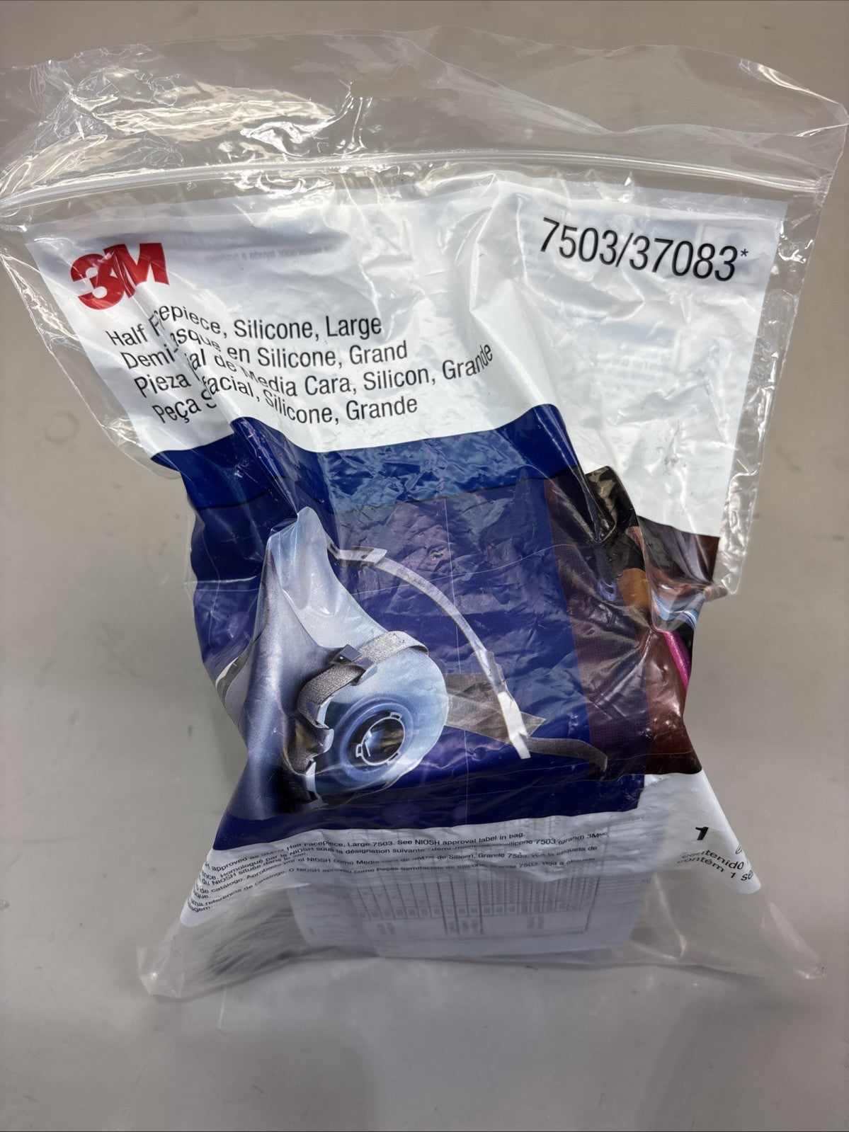 7503 Large Silicone Ultimate Half Mask 7500 Series Reusable Respirator with Cool
