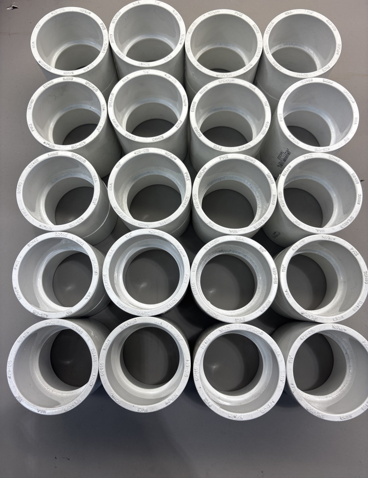 429-015 Spears 1  1/2" Socket Coupling Schedule 40 Slip Fitting (LOT of 20)