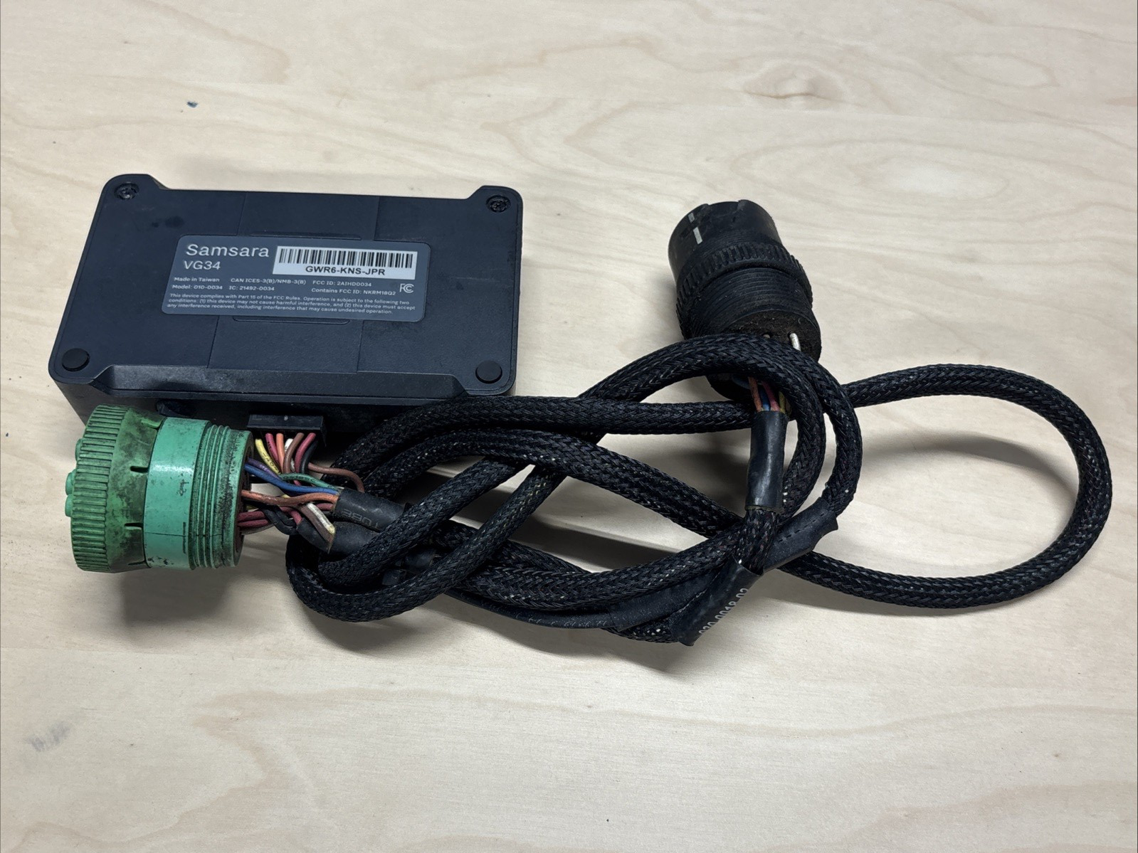 Samsara VG34 Vehicle Gateway Telematics Unit with 030-0018-02 Cable Kit