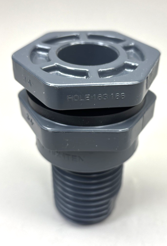 Hayward 3/4" PVC Socket x Socket Bulkhead Fitting BFA1007SES; NEW