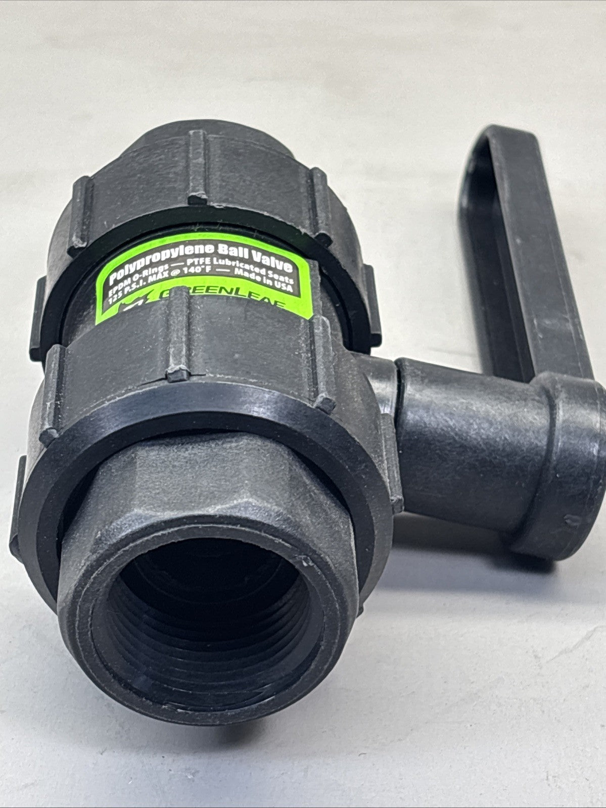 NEW Green Leaf 1” NPT EDPM O-rings 125 PSI Max Polypropylene Ball Valve TU100EL