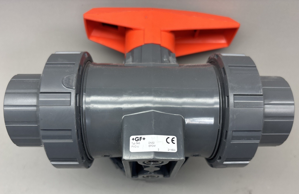 Georg Fischer +GF+ 3-Way Ball Valve, 1 1/4"DN32  PVC-U EPDM Typ 543 PN10
