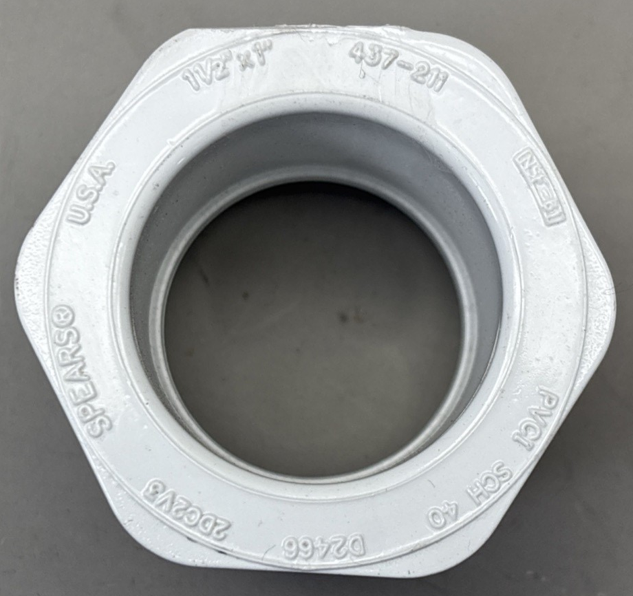 Spears 1 1/2" x 1" Slip to Slip Reducer Bushing 437-211 (lot of 9) schedule 40