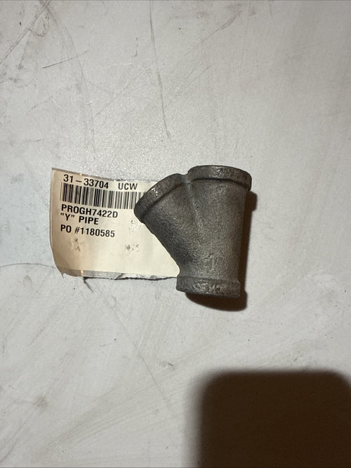 "Y" PIPE 1/2" NPT, FEMALE, GALV PRO-PAR Part #PROGH7422D Interchange Part #GH742