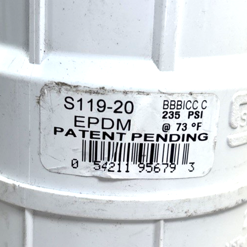 Spears S119-20 2" PVC DWV Expansion Joint EPDM 235 PSI Plumbing Fitting USA