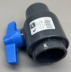 DRAINAGE SOLUTIONS Utility Socket Ball Valve 1-1/2" Grey/Blue 2622-015G