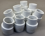 LOT of 9 - SPEARS 442-020 2" PVC 2"2-1/2" ST ELL SPIGXSOC S