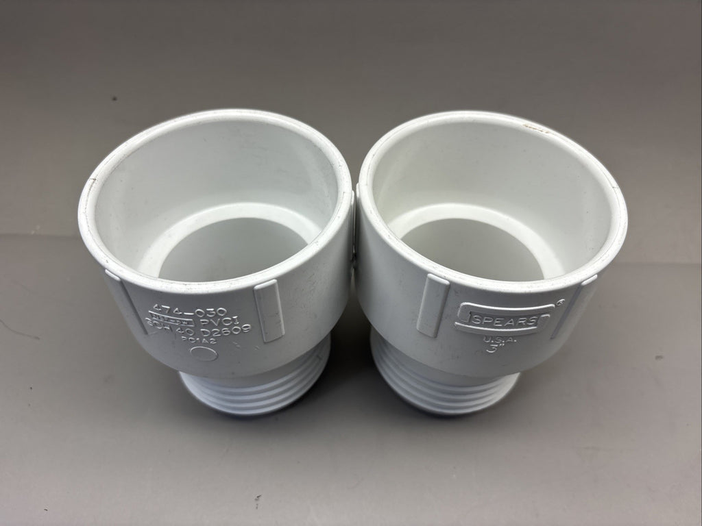 Spears 474-030 3" PVC Schedule 40 Insert x Socket Adapter 2 PACK