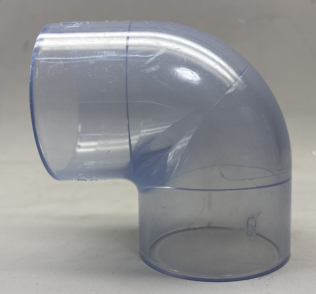 Spears 406-020 Elbow Fitting 2" PVC SCH 40 , 90 deg Clear