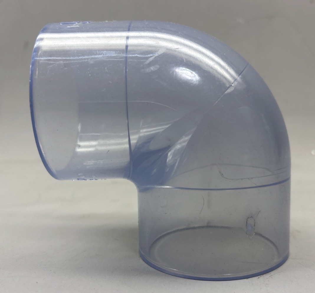 Spears 406-020 Elbow Fitting 2" PVC SCH 40 , 90 deg Clear