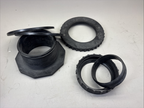 Polypropylene Bulkhead Tank Fitting, 3" ( 3 Pack )