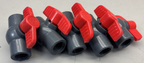 (5-Pack) Hayward QVC 1/2" UPVC Ball Valve, Compact, Threaded Ends,