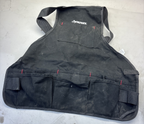 Husky Tools 23 Inch 16 Pocket Black Canvas Bib Tool Apron Workshop Equipment 