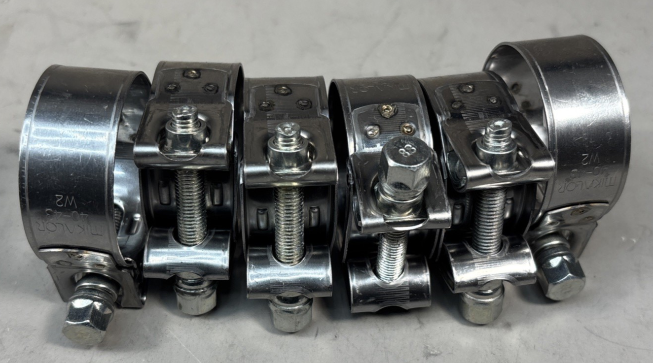 Set of 6 - Mikalor - Supra W2 Stainless Steel T-Bolt Clamp 40mm-43mm
