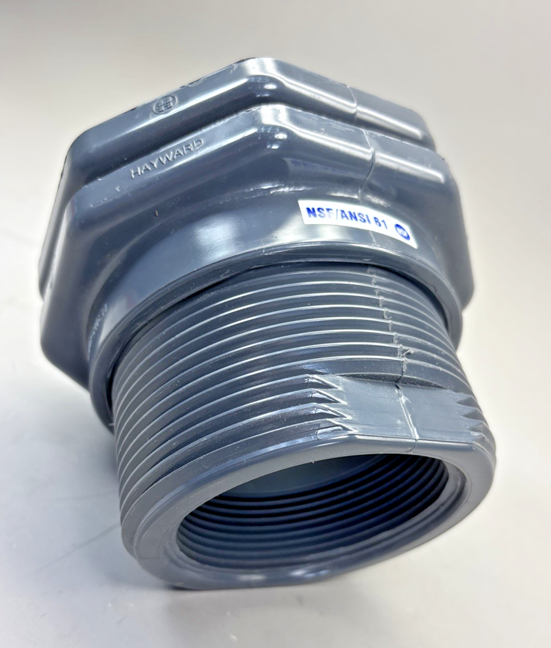 HAYWARD BFA1030CES 3" PVC, Bulkhead Tank Fitting,EPDM