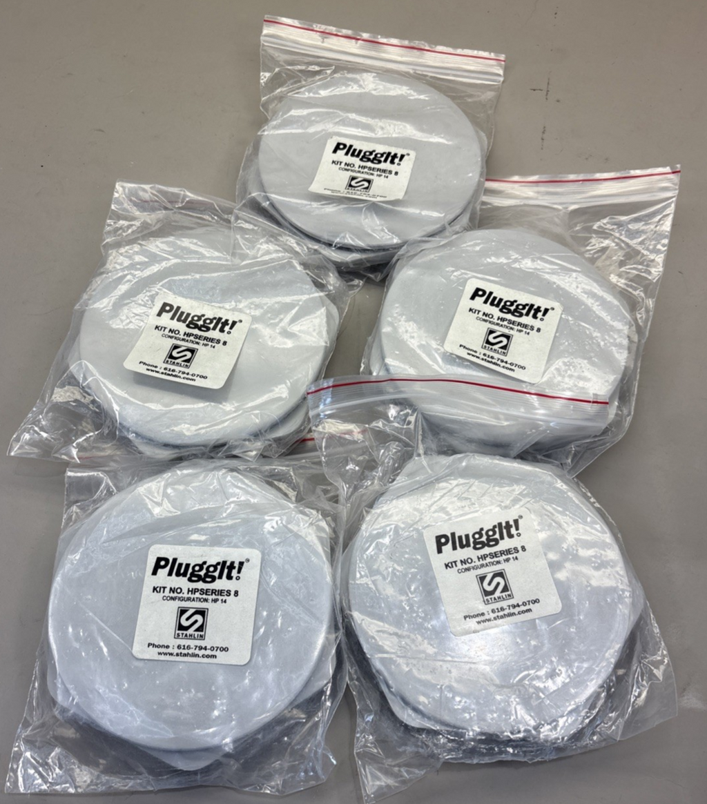 LOT of 5 - Hubbell-Wiegmann Hw-Fghp Hole Plug, Gray, Matte, HP 14