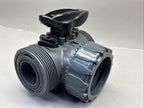 IPEX 50  1" 1/2 TKD 3 WAY TU BALL VALVE PVC AC975706/975693 DUAL BLOCK DN40