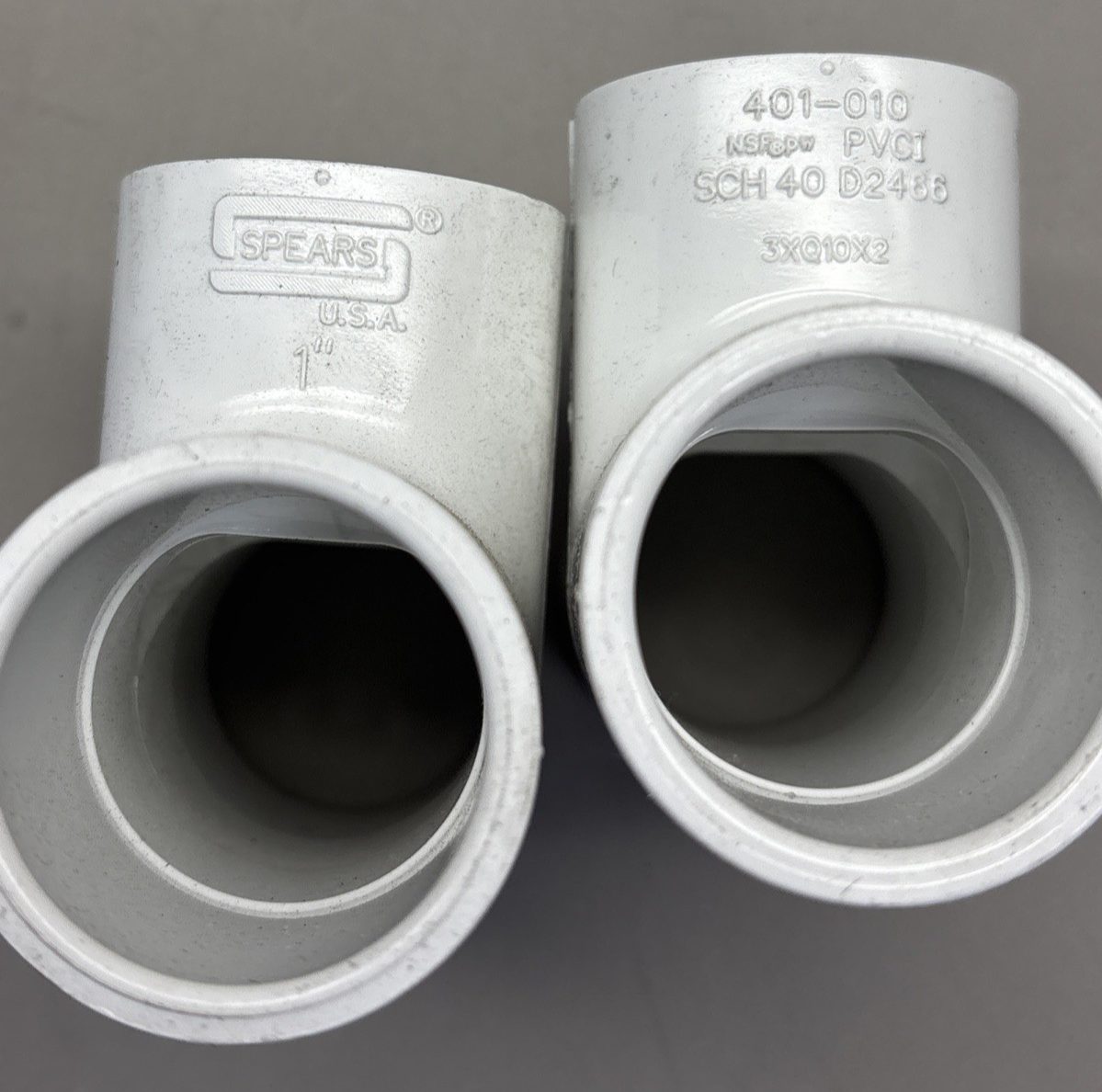 Spears 401-010 PVC Tee 1" SCH 40 Socket (lot of 5)