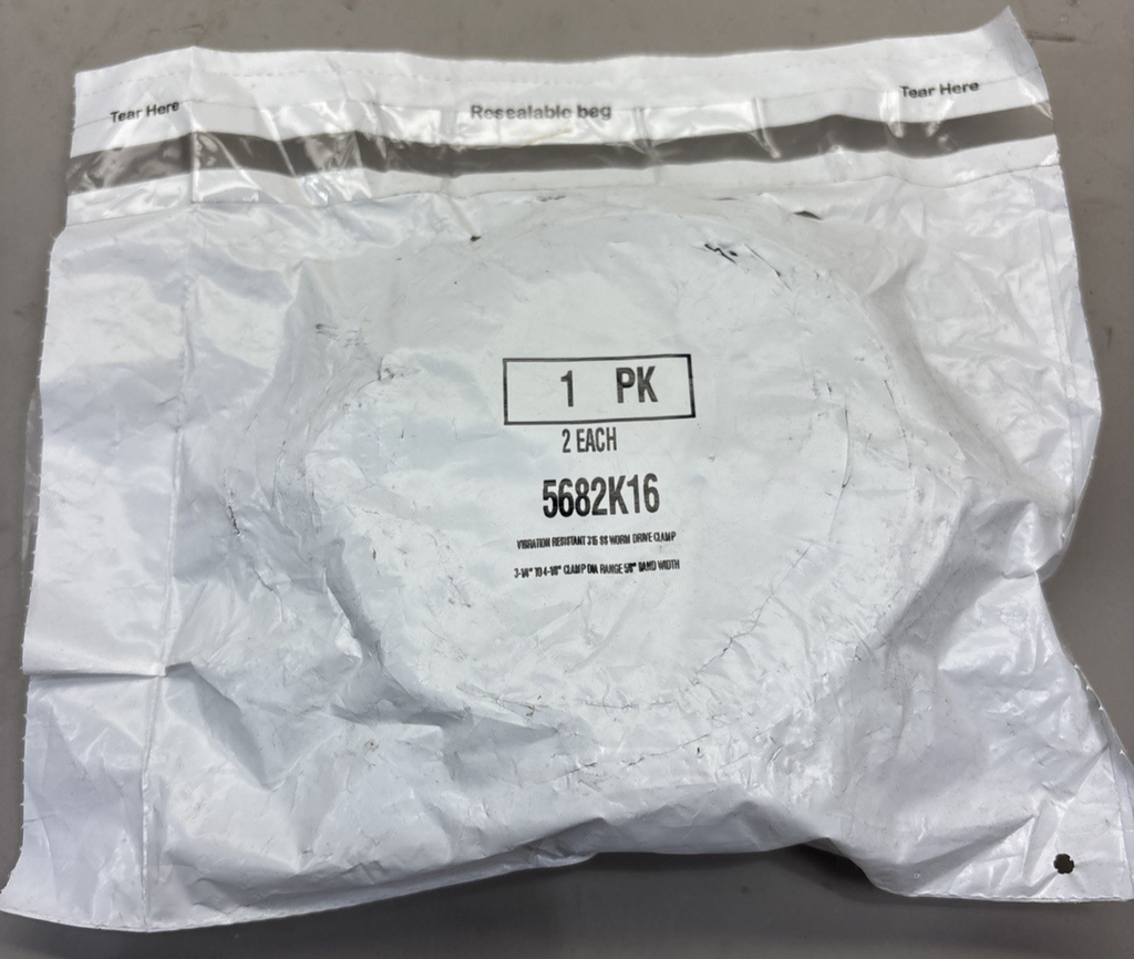 PACK of 2 McMaster-Carr 3-1/4 4-1/8 Worm Drive Clamp 316 Stainless Steel