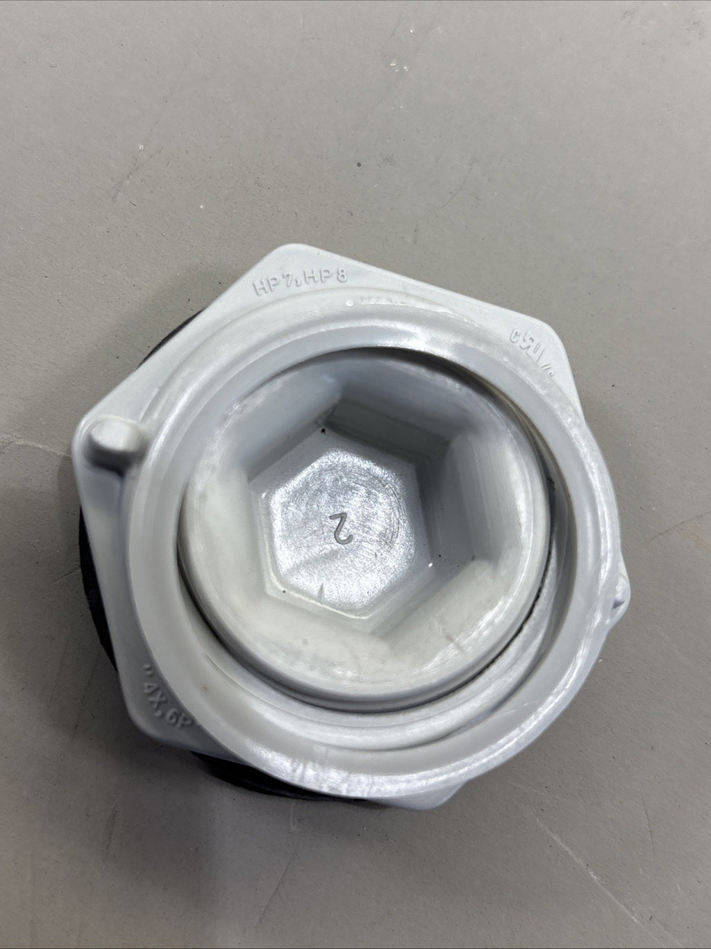 LOT of 10 - Hubbell-Wiegmann Hw-Fghp Hole Plug, Gray, Matte, HP 7, HP 8